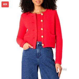 Midweight Cotton Cardigan Sweater Regular Fit Classic Chic Layering Piece